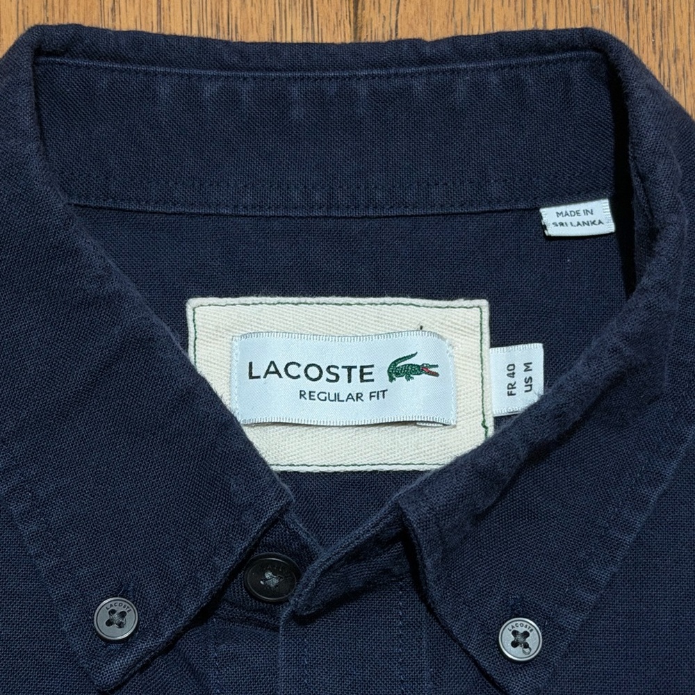 Lacoste Button Down Shirt - Medium - image 3